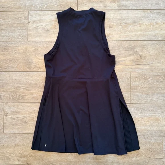 Old Navy Powersoft Go-Dry Front-Zip Sports Dress Sleeveless Black Sz Large - Picture 6 of 9